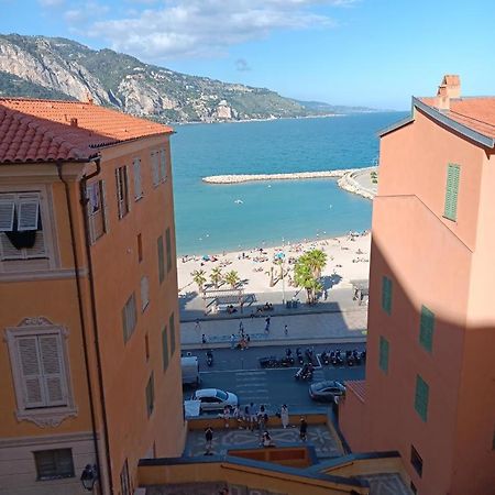 Duplex Vue Mer 50M De La Plage Des Sablettes Menton Buitenkant foto