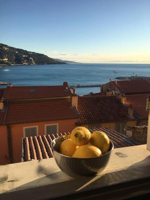 Duplex Vue Mer 50M De La Plage Des Sablettes Menton Buitenkant foto