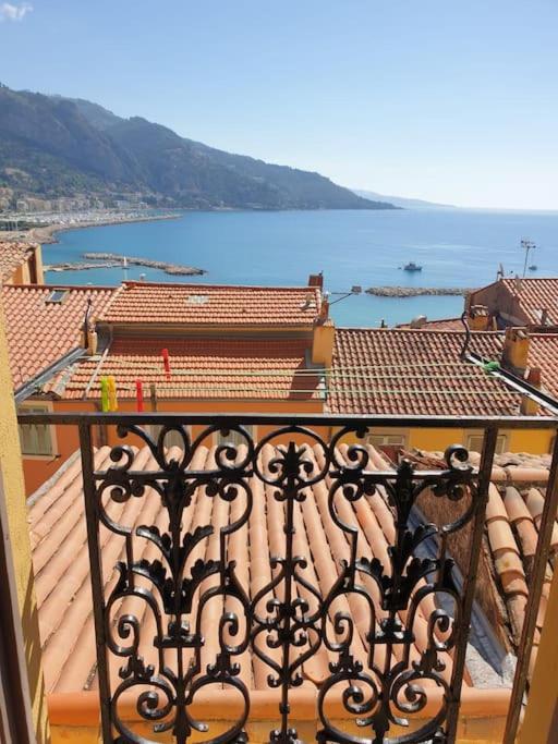 Duplex Vue Mer 50M De La Plage Des Sablettes Menton Buitenkant foto