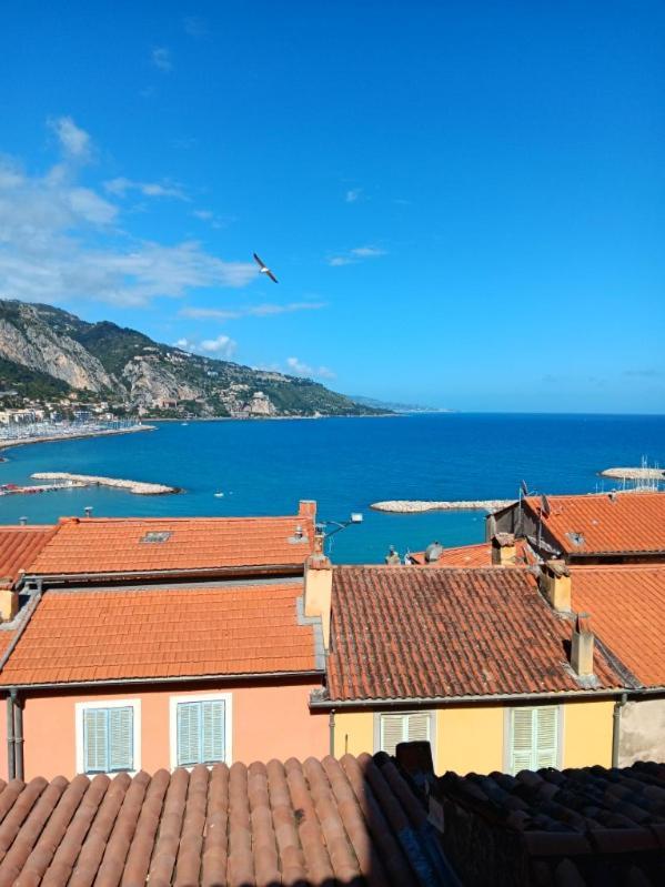 Duplex Vue Mer 50M De La Plage Des Sablettes Menton Buitenkant foto