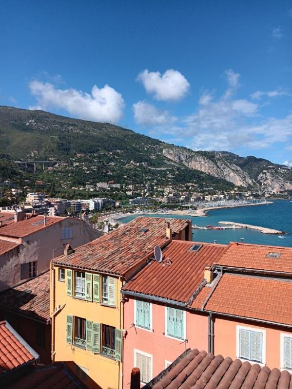 Duplex Vue Mer 50M De La Plage Des Sablettes Menton Buitenkant foto